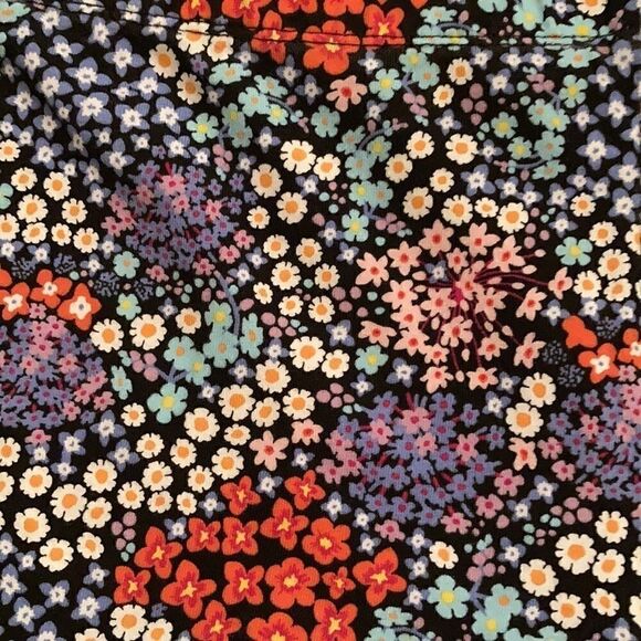 No boundaries szXXL Flower leggings yoga pant Blue yellow orange lavender white - Picture 4 of 13